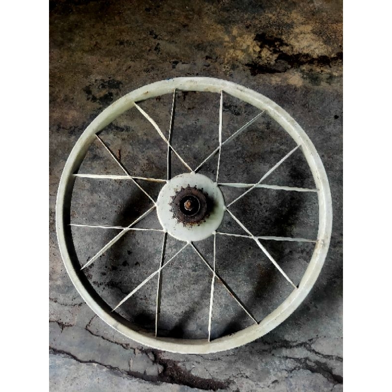 RODA VELG BELAKANG SEPEDA ONTEL MOPED SACHS SACH ORIGINAL SECOND