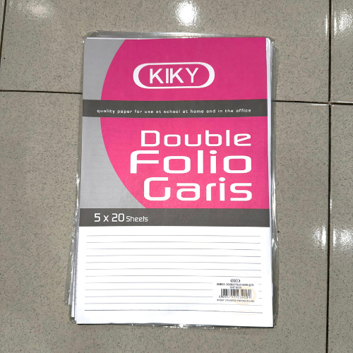 

Kiky Kertas Double Folio Garis PINK 20 Lembar (5 PACK)