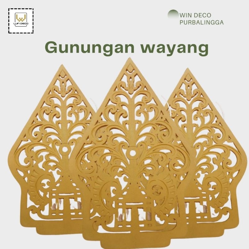 Gunungan wayang dekorasi/hiasan dinding/gunungan properti tari