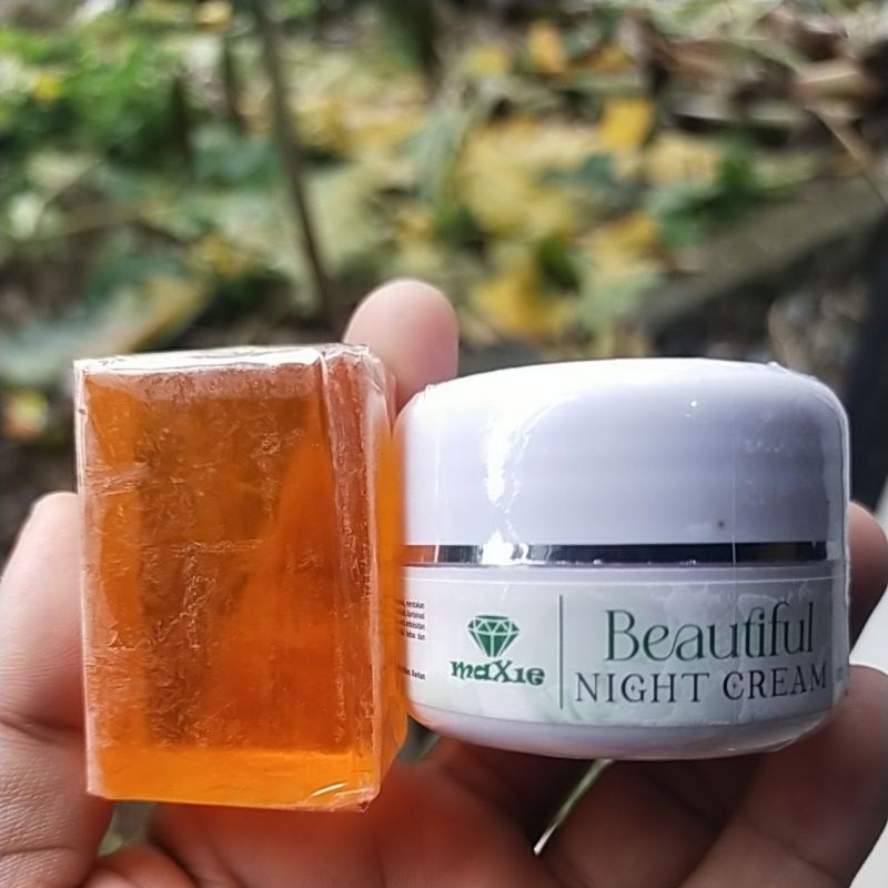Cream Flek Maxie Beautiful NIGHT CREAM BPOM paling laris [ FREE 1 pcs  sabun Orange] Cream flek maxi
