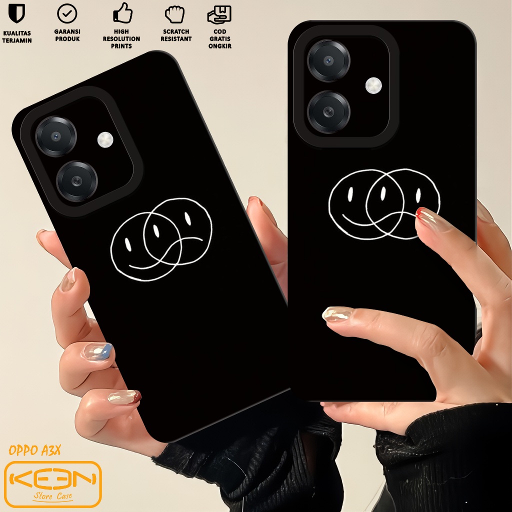 Case Oppo A3 NFC - Casing Hp Oppo A3 NFC Motif Black Wallpaper - Softcase Oppo A3 NFC - Softcase Hp 