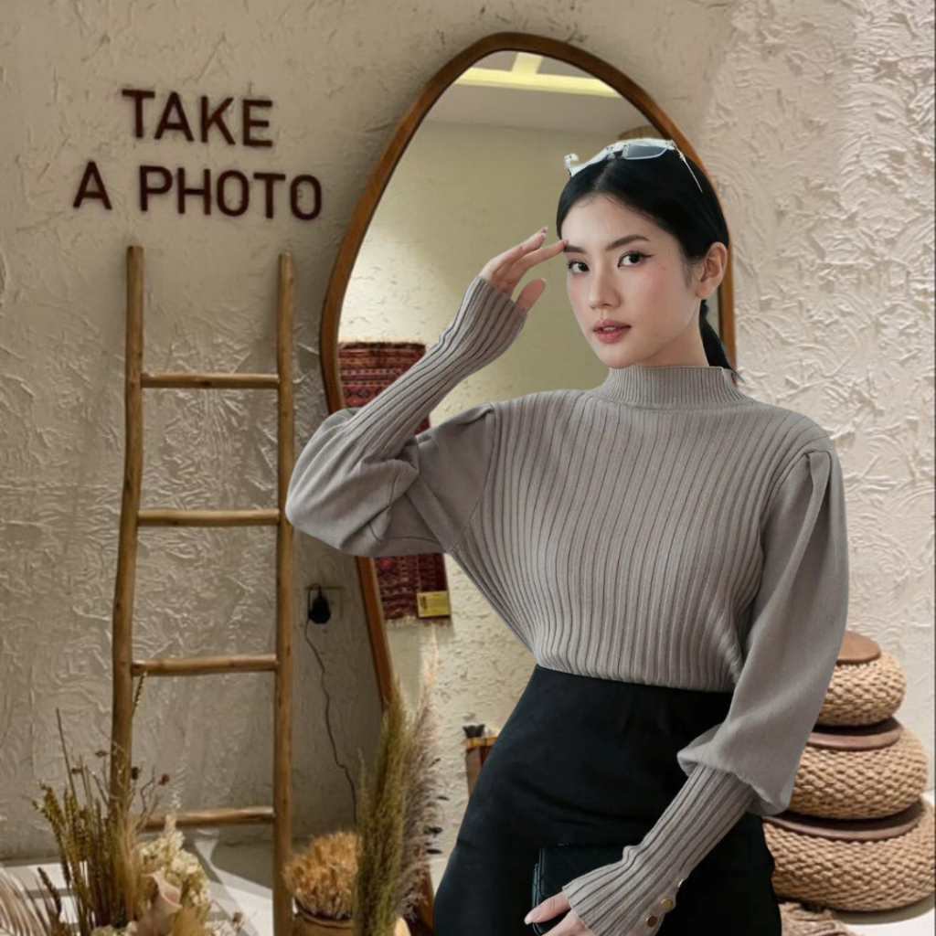 KnitWear Ballon Lengan Panjang Knit Wanita Lengan Panjang Knir Wear Premium Baju Rajut Premium