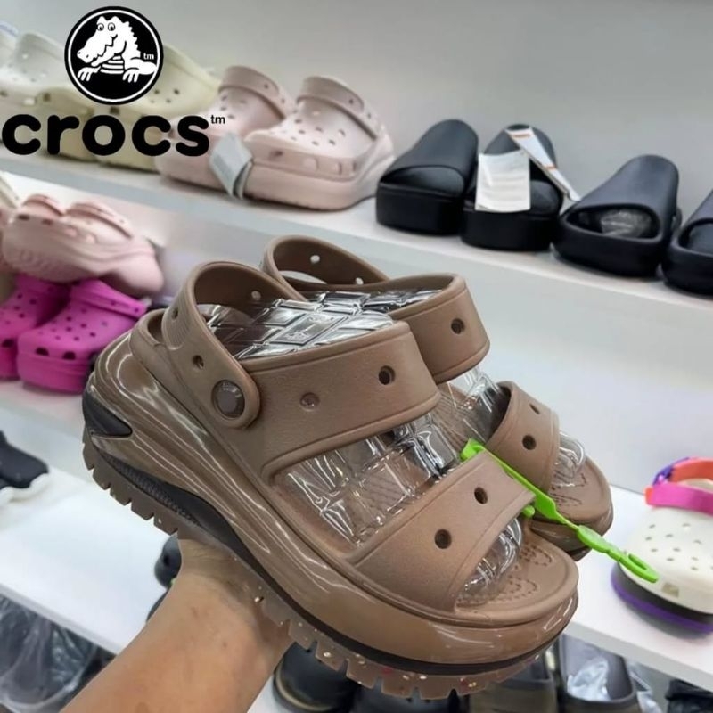 Crocs Mega crush sandal / wedges Crocs / sandal Crocs wanita / Crocs Mega crush slide