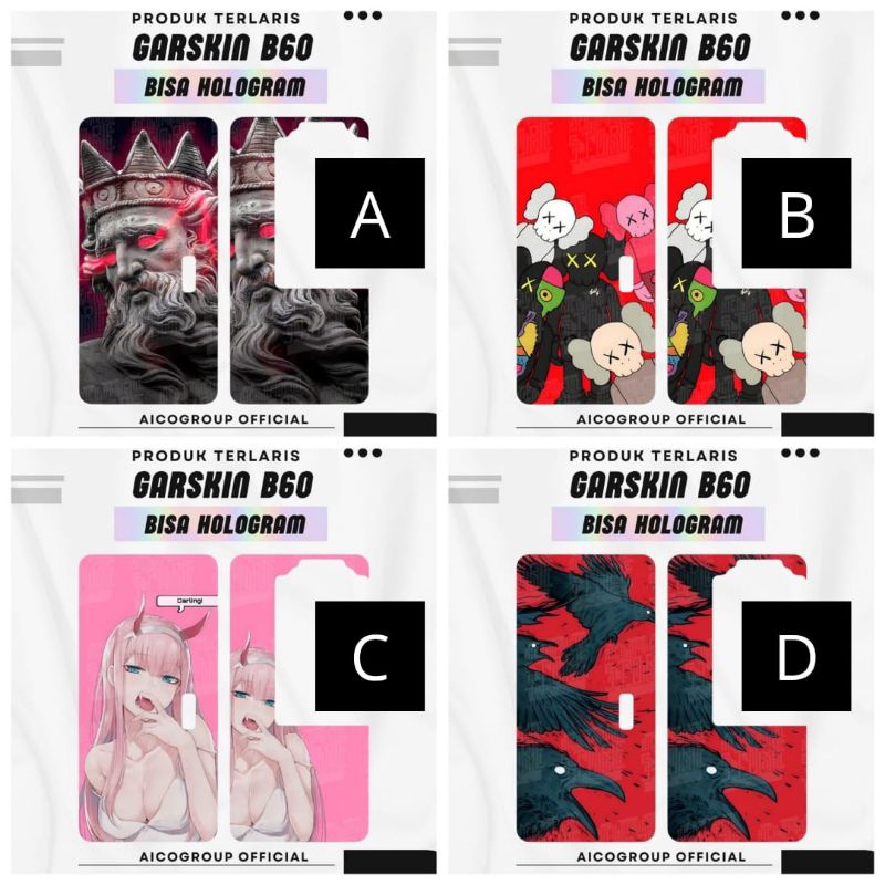 

Garskin Inner Hologram & Non Hologram Chienta CB_6O Bisa Custom