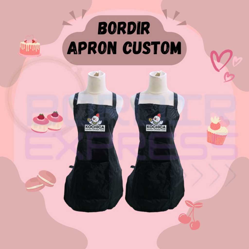 Apron | Celemek | Apron Waterproof Bordir | Celemek Waterproof | Celemek Polos | Apron Custom Bordir