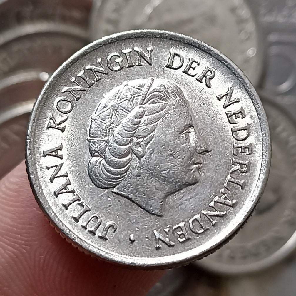 Koin Kuno Belanda / Netherlands 25 Cents - Juliana Tahun Campur
