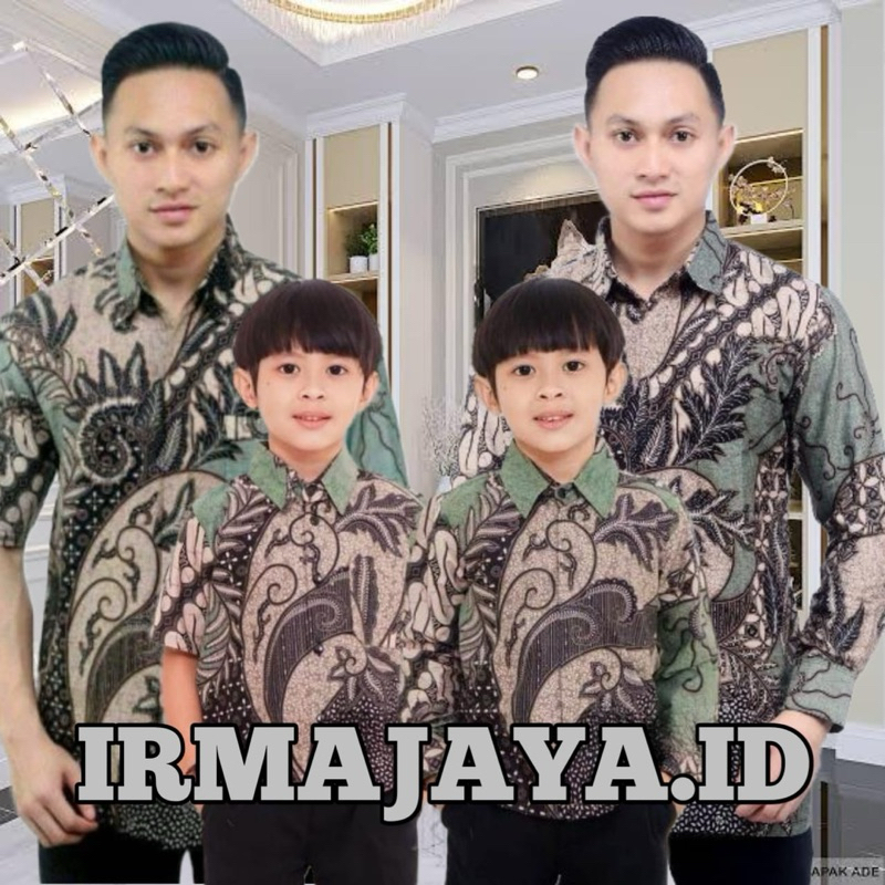 Batik Couple Ayah Dan Anak Laki Laki Modern/kemeja batik pria lengan panjang/Batik pria lengan panja