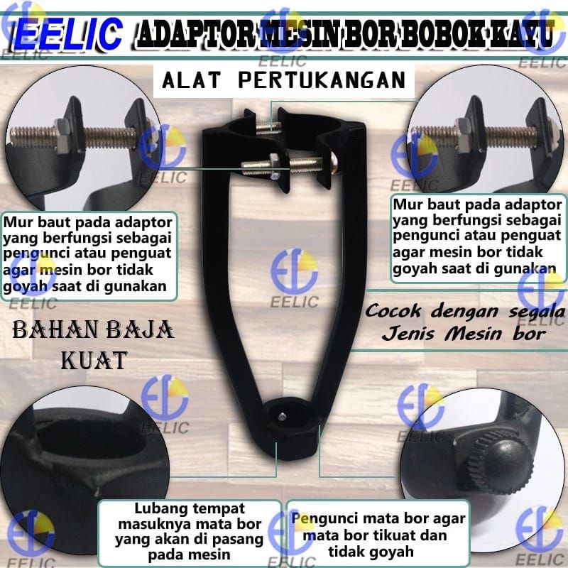 Eelic Adaptor Mesin Bor-Bobok Kayu Alat Pertukangan