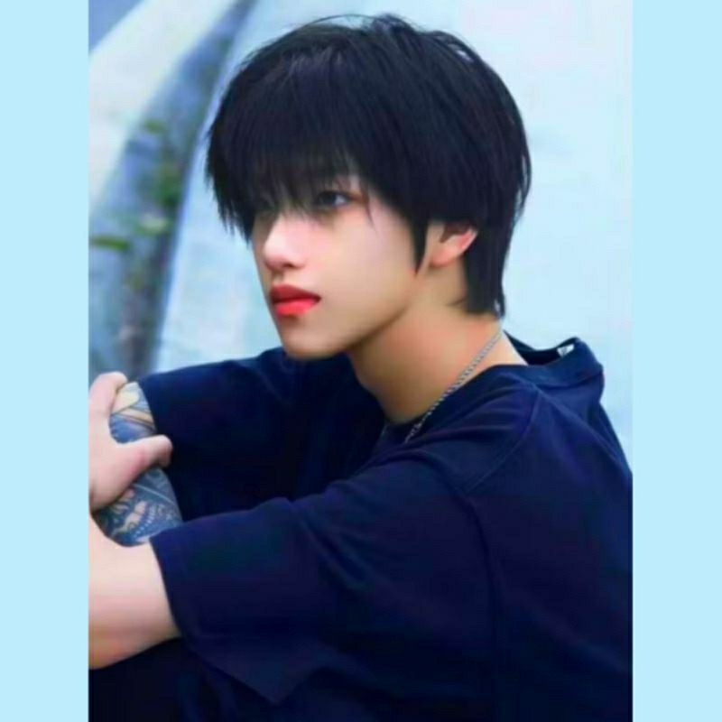 FUL WIG PENDEK COWOK KOREA