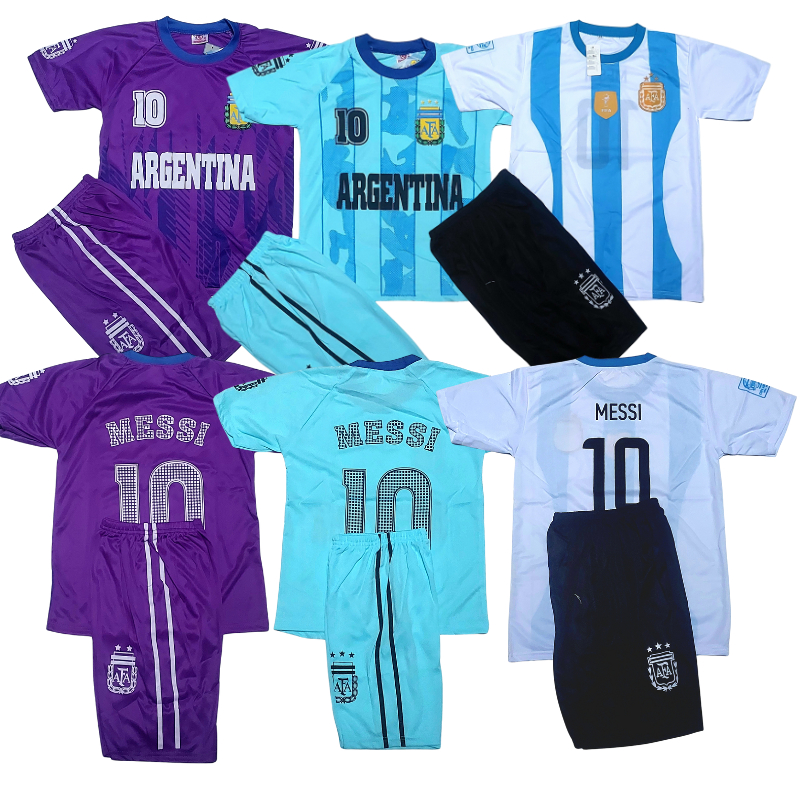 JERSEY MESSI ARGENTINA UNGU/SETELAN BAJU MESSI ARGENTINA UNGU USIA 6-12THN