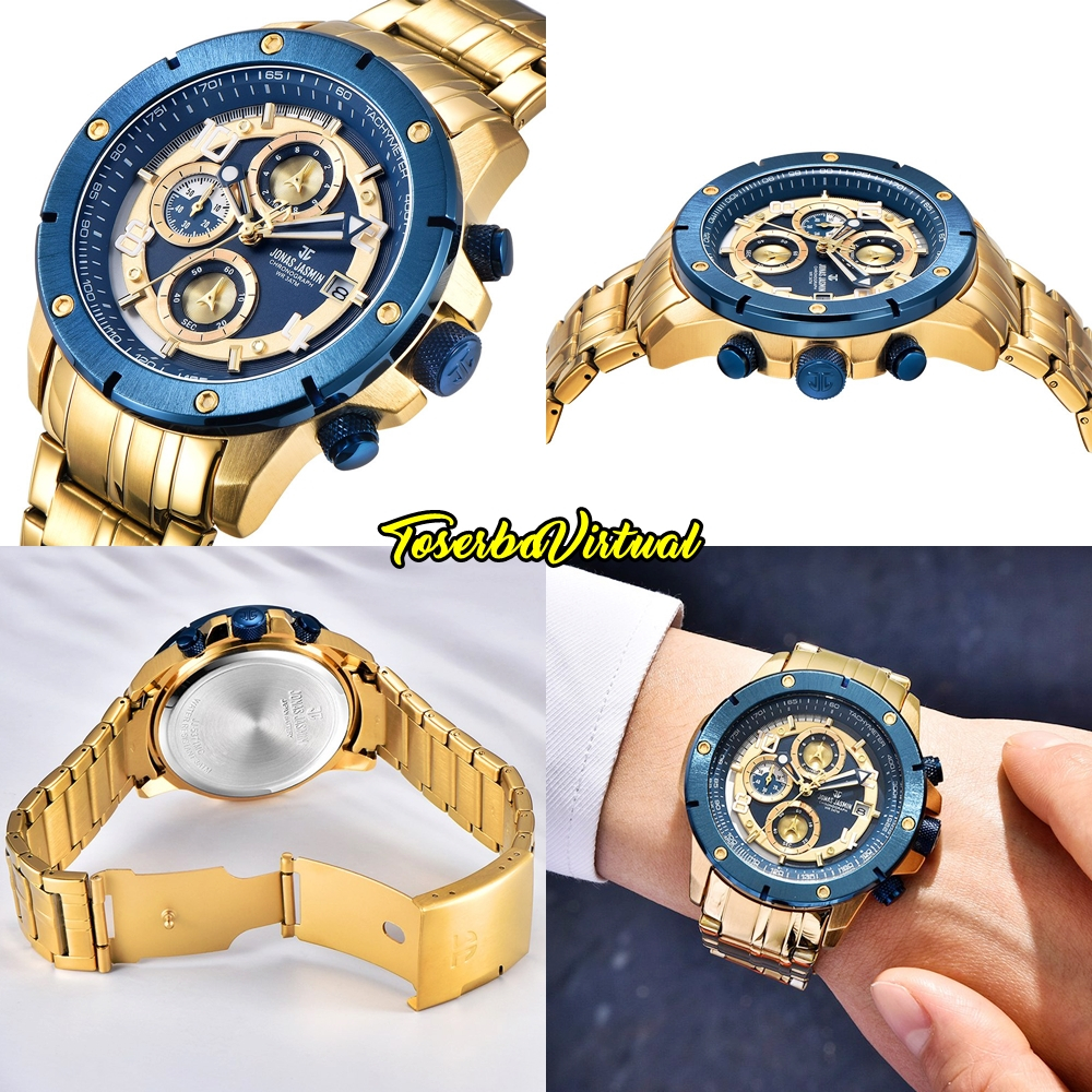 TERBARU BISA COD - JAM TANGAN CHRONO TACHYMETER AKTIF JONAS JASMIN JJ-5371MC TANGGAL AKTIF ARLOJI LA