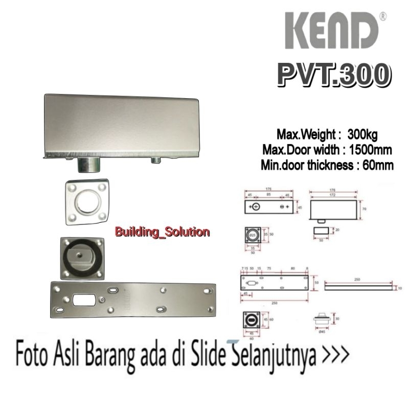 Heavy Duty Pivot Hinge KEND PVT.300 Made In italy  ||  Original Center Pivot 300Kg Kend Pvt 300   ||