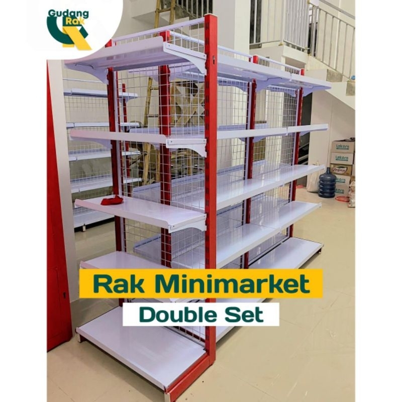 rak minimarket gondola rak double joing 2pcs rak market Rak END 1 pcs tinggi 150.cm shelfing 5 susun