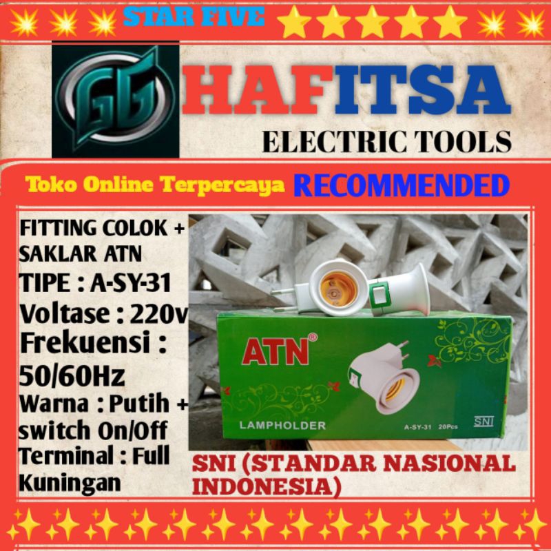 FITTING COLOK+SAKLAR / LAMPHOLDER ATN / FITTING COLOKAN SWITCH SAKLAR/SAKLAR /FITTING COLOK SWITCH S
