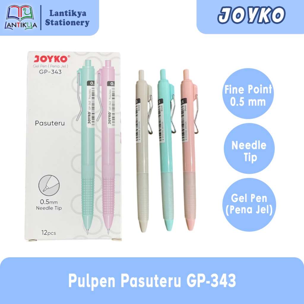 

Pulpen Pena Gel Pen Joyko GP-343 Pasuteru Gel 0.5 mm Per PCS