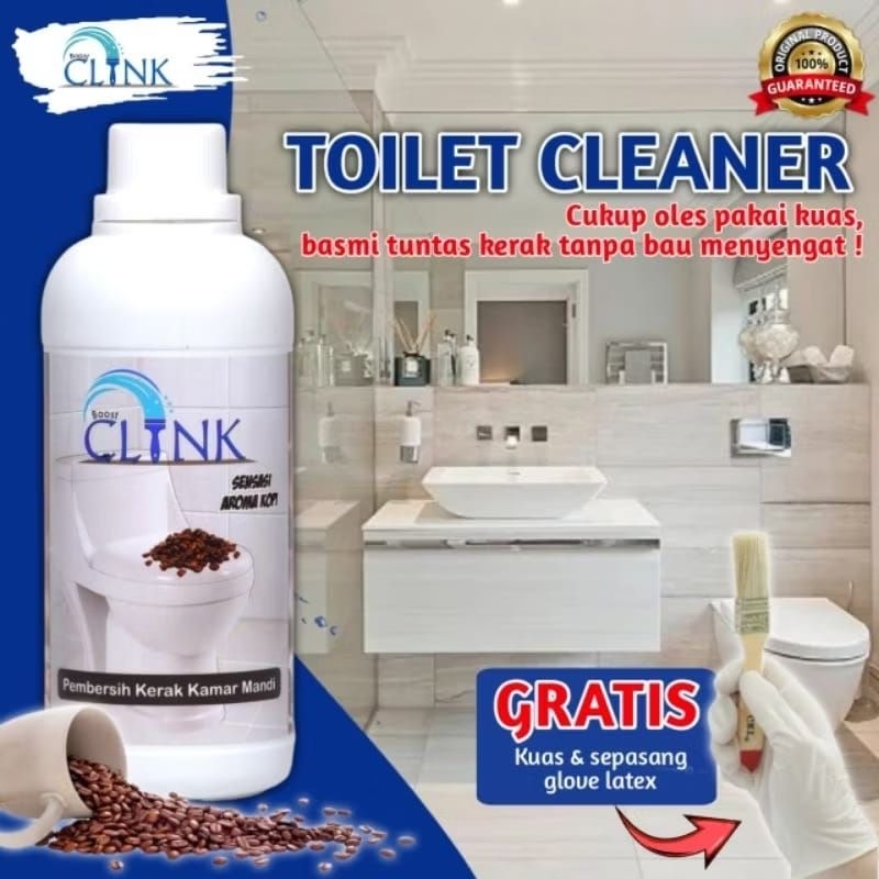 Clink Pembersih kerak kamar mandi lantai toilet keramik wc kloset porselen cling peluntur