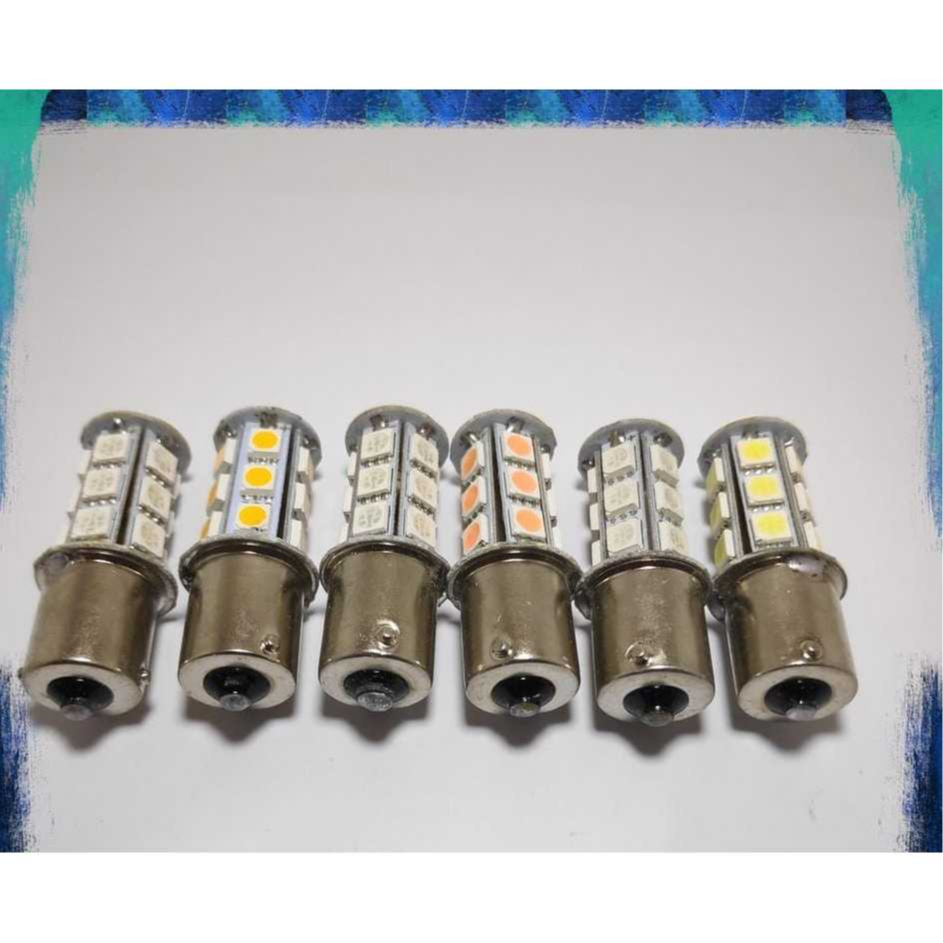 LAMPU LED BAYONET REM SMD 5050 18 TITIK KEDIP MERAH 2 KAKI 1157