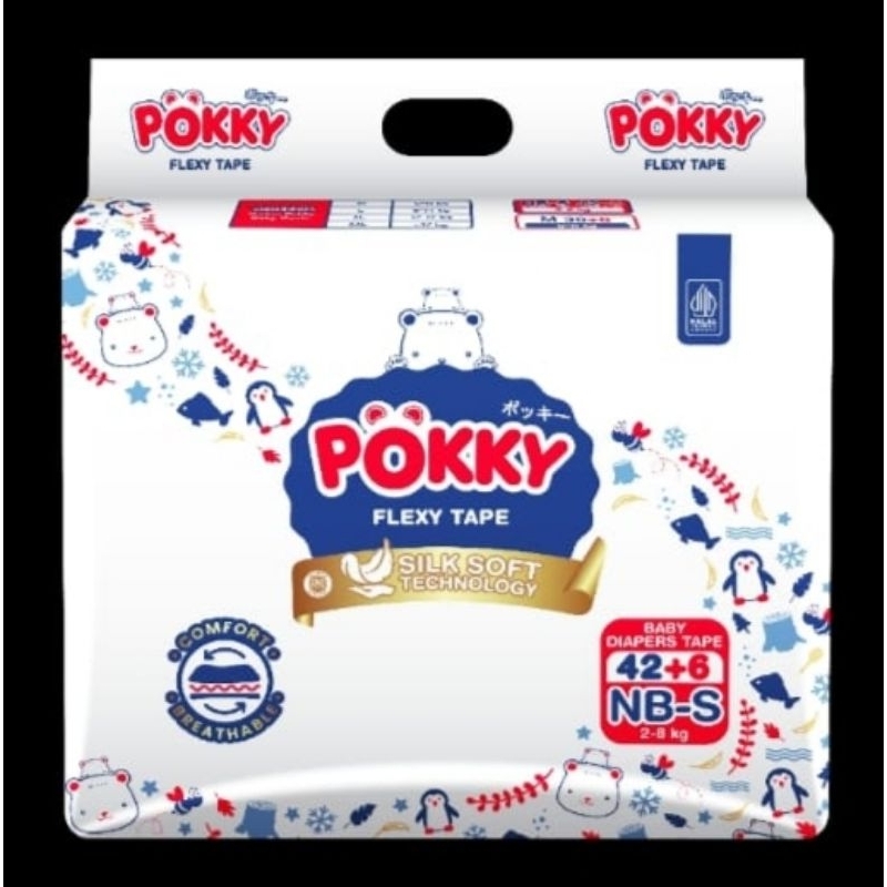 Terlaris POKKY Diapers Perekat NBS.42+6 / M.36+6