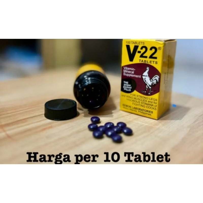 V-22 BEMON vitamin mineral Ayam Bangkok Ayam Piso penguat sayap otot kaki 50tablets repack