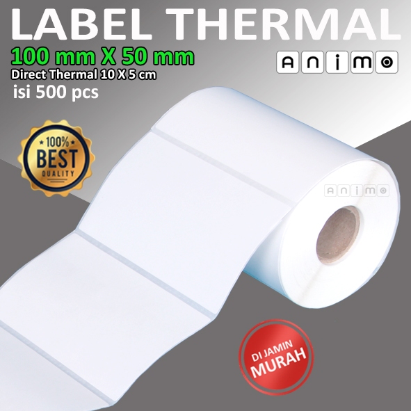 

mh LABEL THERMAL 100 X 50 isi PCS - BARCODE Thermal 100X50 MM - Direct Thermal 100 X 50 mm - Stiker