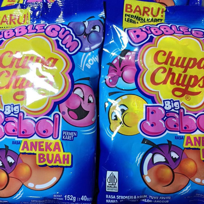 

BUBBLE GUM CHUPA CHUPS BKS ISI 40 PCS