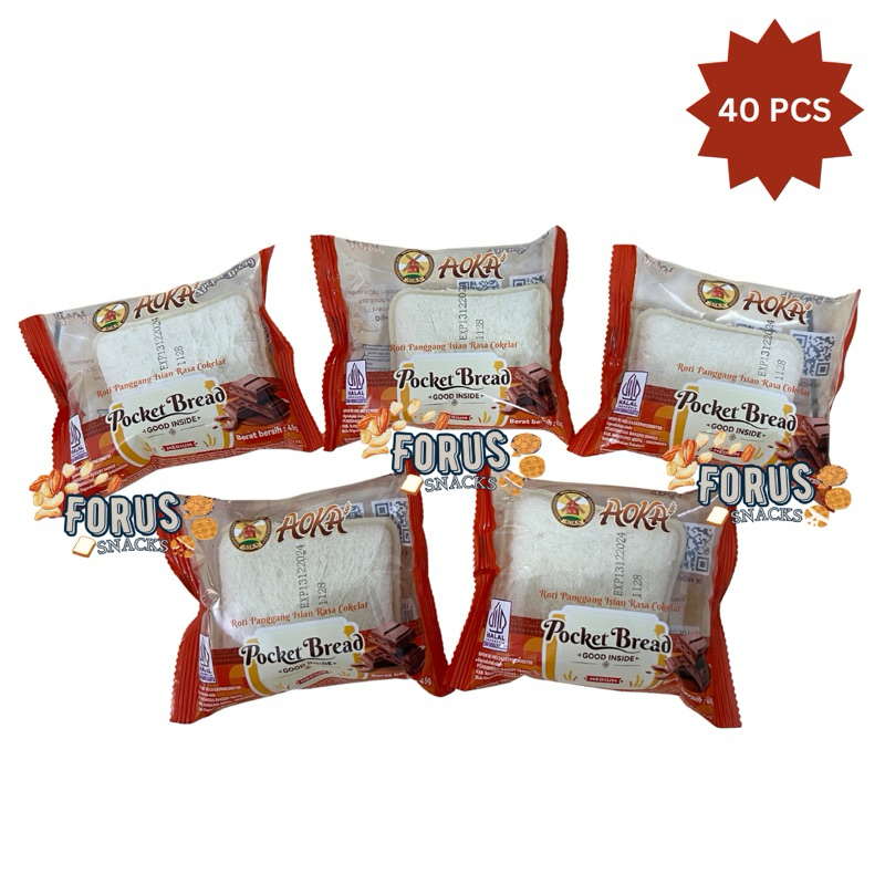 

AOKA POCKET BREAD PER 1 DUS ISI 40 PCS NO MIX Roti Panggang Premium Tanpa Kulit VIRAL Tersedia Semua Varian Rasa TERMURAH