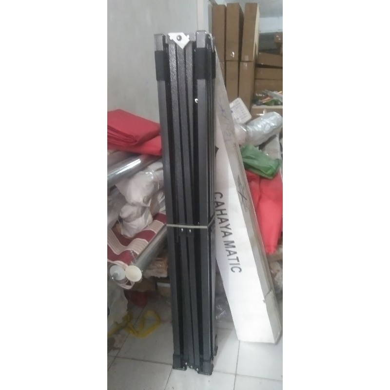 rangka tenda lipat ukuran 3x3 biasa besi hitam ketbalan besi 0,8mm