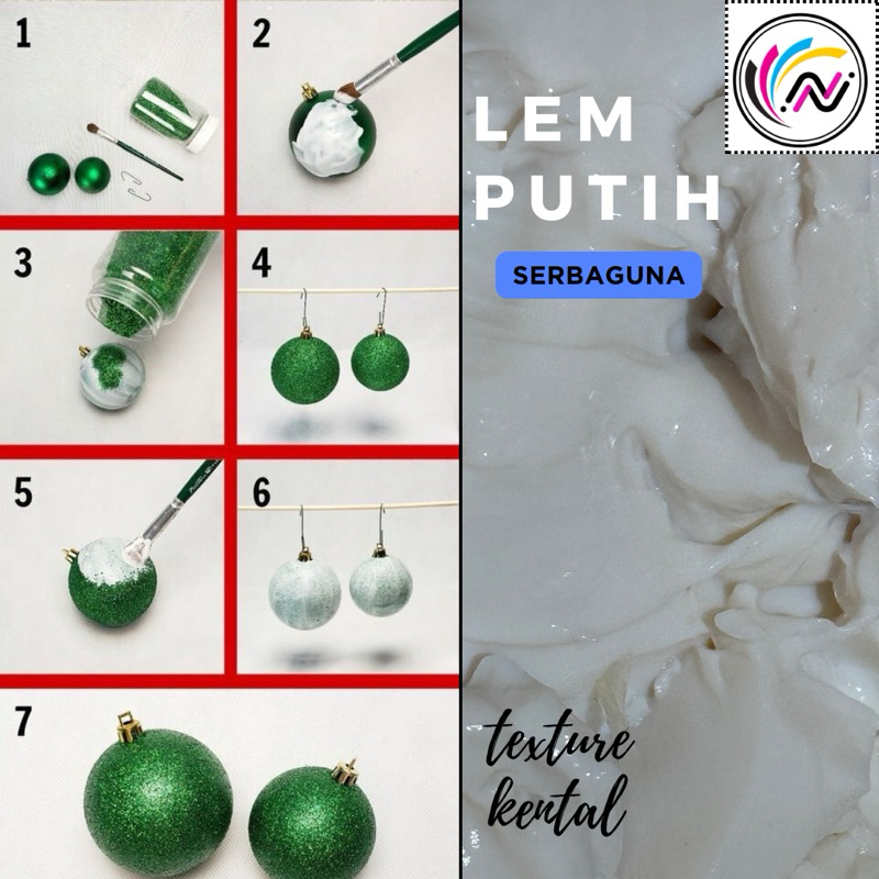 

1KG Lem Putih Serbaguna Lem Kertas Sterofoam Kardus Kayu