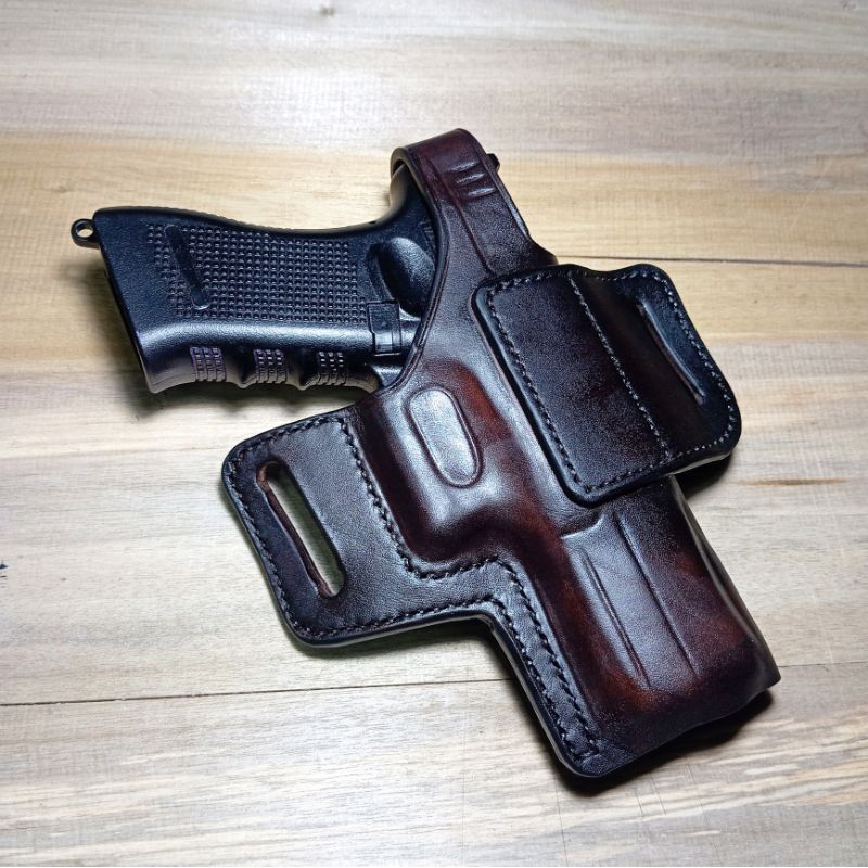 HOLSTER KULIT GLOCK CUSTOM LOGO