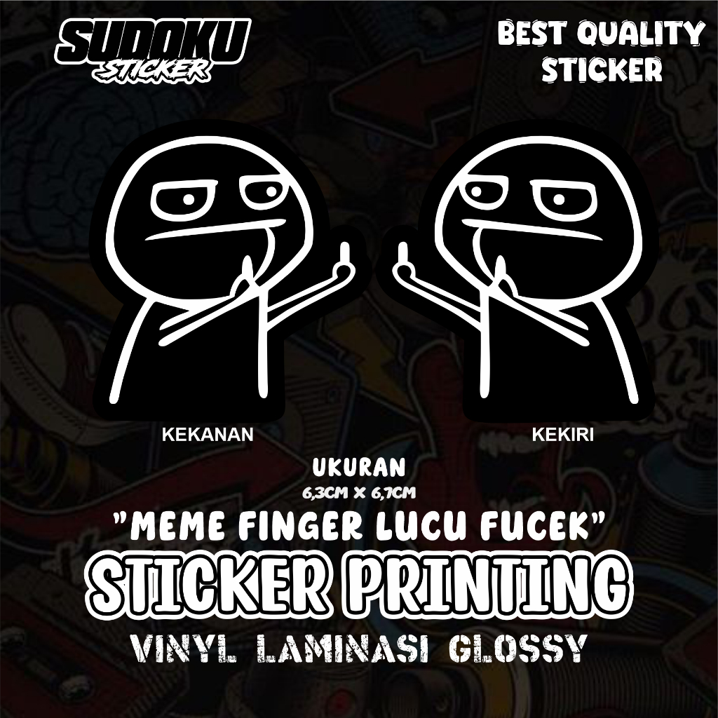 

STICKER STIKER PRINTING MEME FINGER LUCU FUCEK VIRAL FYP AESTHETIC