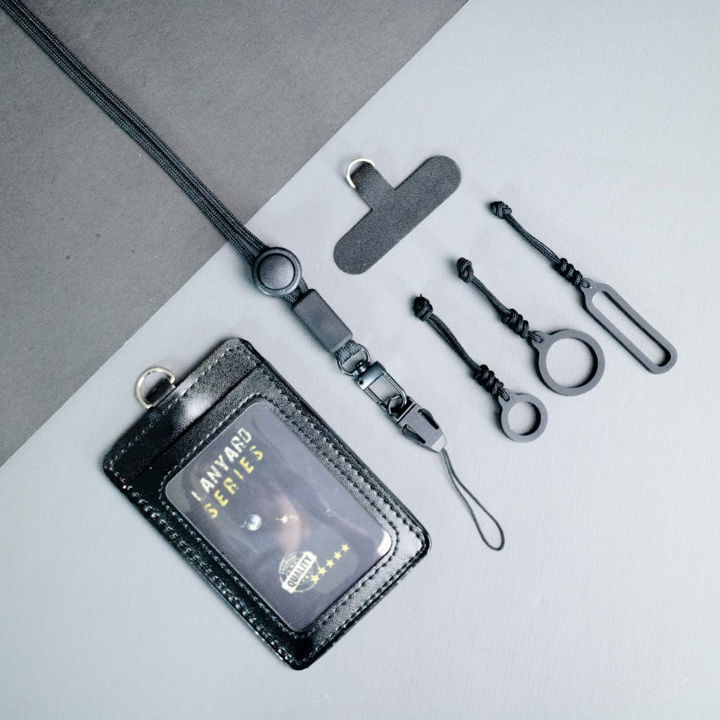 

Lanyard Tali Paracord Name Tag ID Card Holder Plus O Ring Rubber Pengait Besi Anti Karat Premium