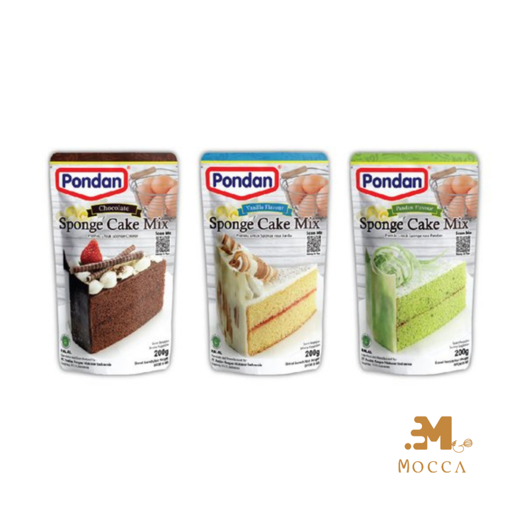 

PONDAN SPONGE PANDAN/VANILLA/COKELAT 200GR