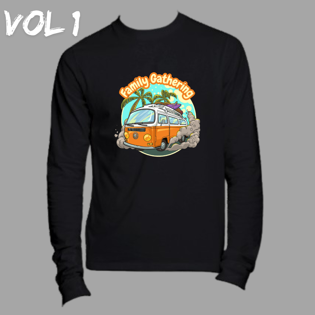 KAOS FAMILY GATHERING / LENGAN PANJANG & PENDEK / UNISEX / PROSES 1 HARI JADI