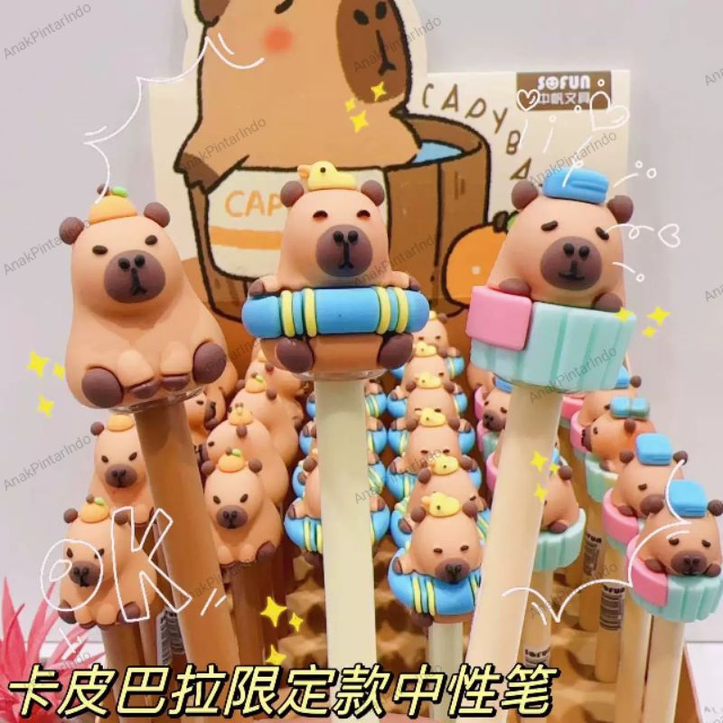

BOLPEN GEL KEPALA CAPYBARA [ ZF-7013 ]