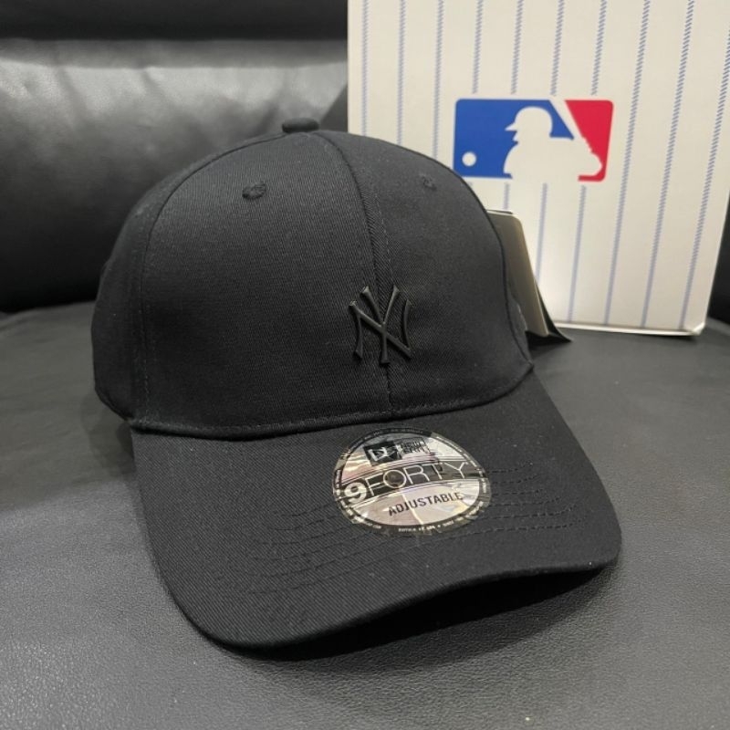 Topi Ny MLB New Era Metal logo full black | mlb ny cap original quality mirror 1:1