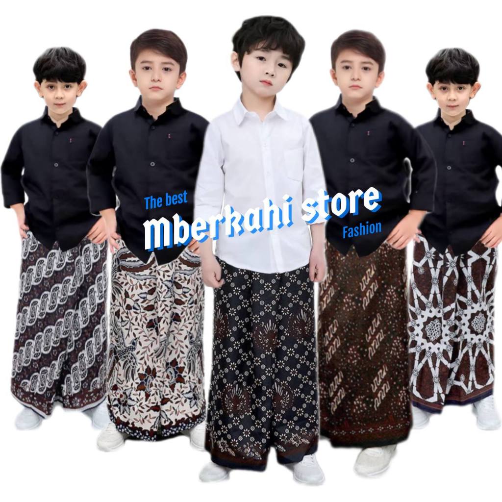 Sarung Gus Iqdam Instan Anak Usia 2-10 Tahun motif Batik pekalongan Model Rok Gaya Sarung