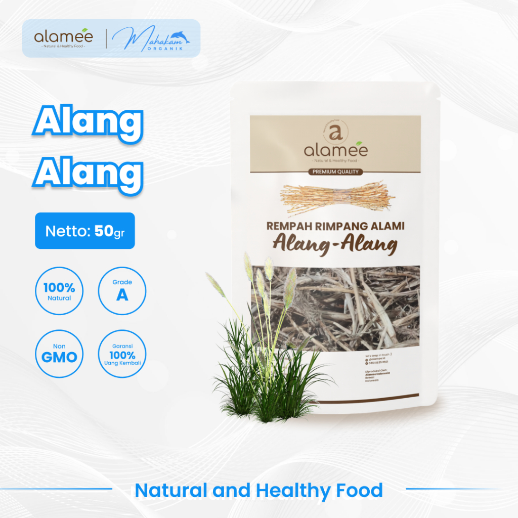 

ALAMEE Alang Alang Akar Rempah Cogon Grass Rempah Rimpang Organik Alami 50gr