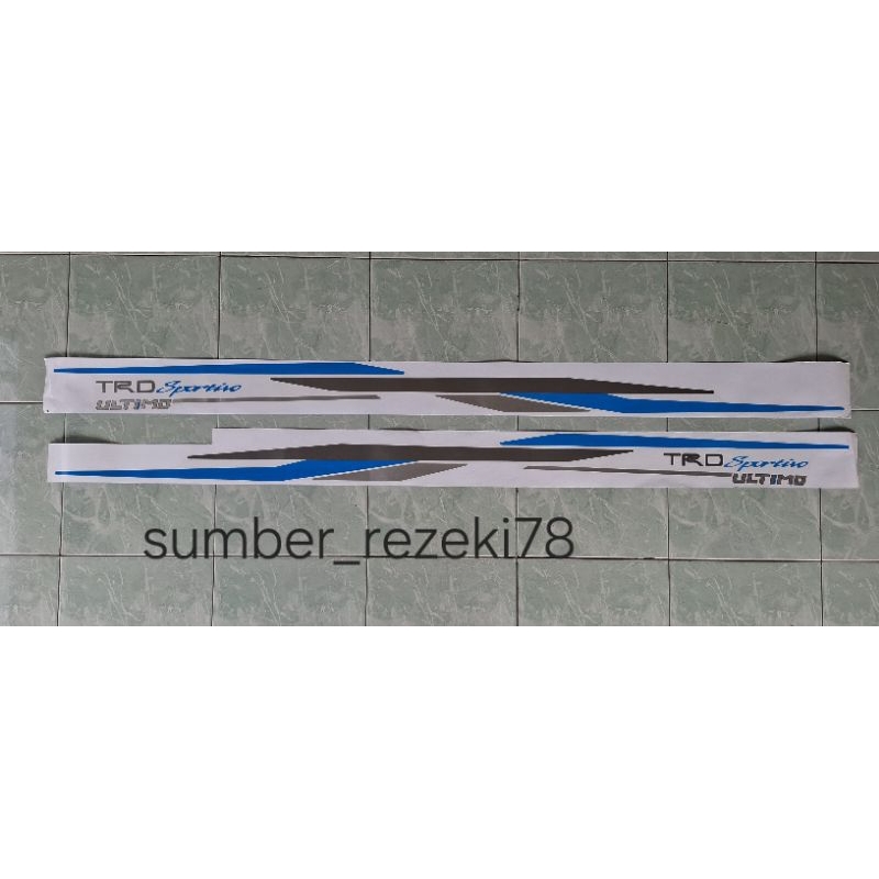 sticker stiker trd Ultimo toyata rush/stiker trd Ultimo warna biru hitam dan biru silver/ stiker trd