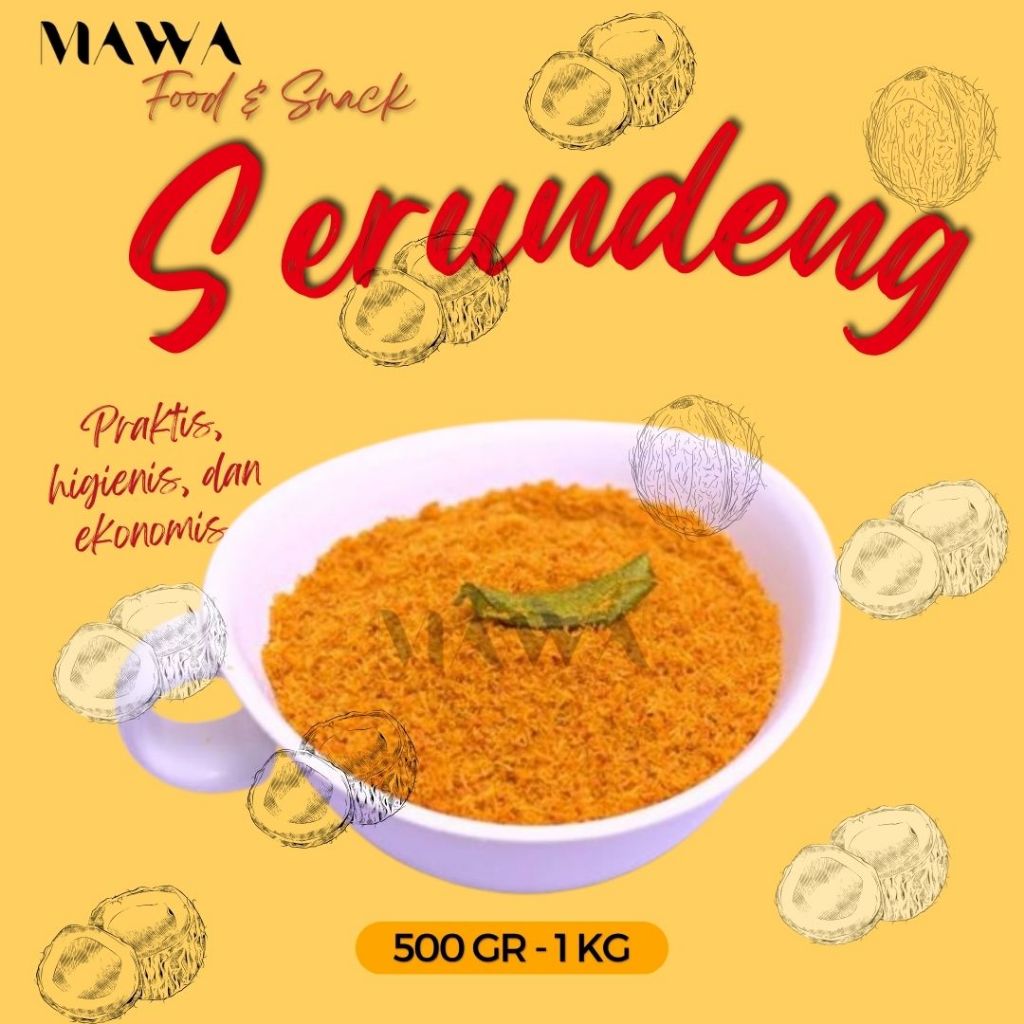 

Mawa Serundeng Kelapa Gurih Manis 500 - 1000 gram