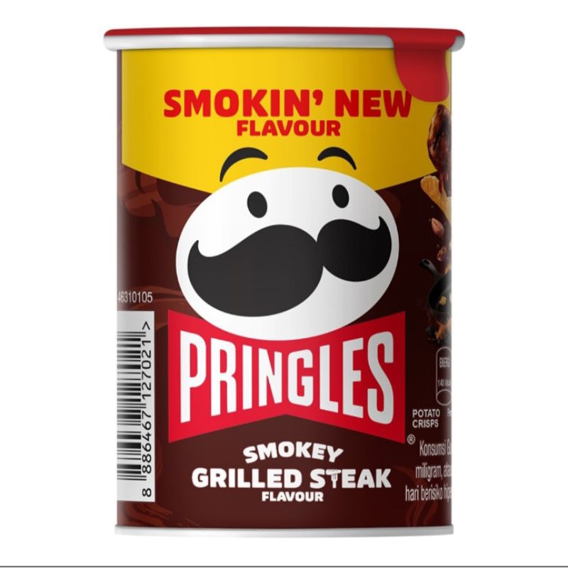 

Pringles Keripik Kentang Smokey Grilled Steak Kaleng 42 g