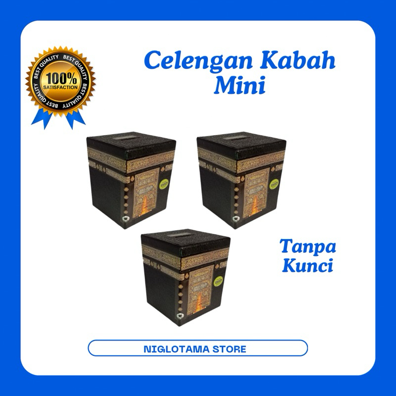 TERMURAH Celengan Kabah Mini Tempat Penyimpan Uang Unik Bentuk Kakbah Souvenir Haji