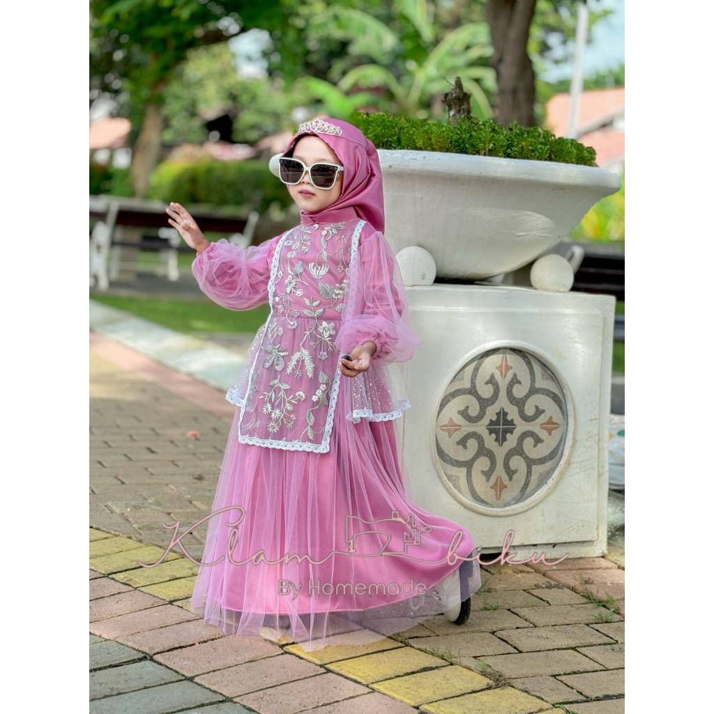 ORIGINAL GAMIS PESTA ANAK PEREMPUAN/SET GAMIS ANAK/BAJU TARI/GAUN KONDANGAN/BAJU MUSLIM/BRIDESMAID