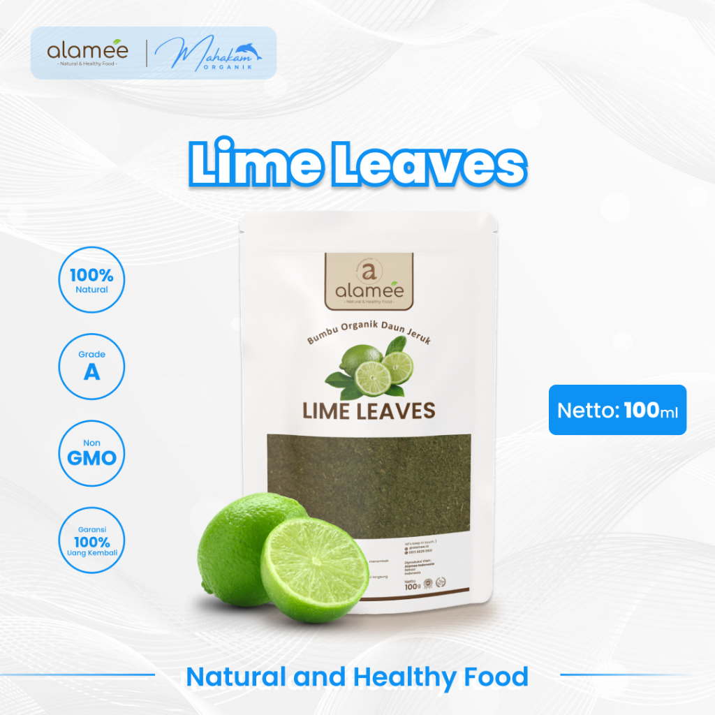

ALAMEE Daun Jeruk Bubuk Bumbu Dapur Instan Lime Powder Organik Seasoning 100 Gram
