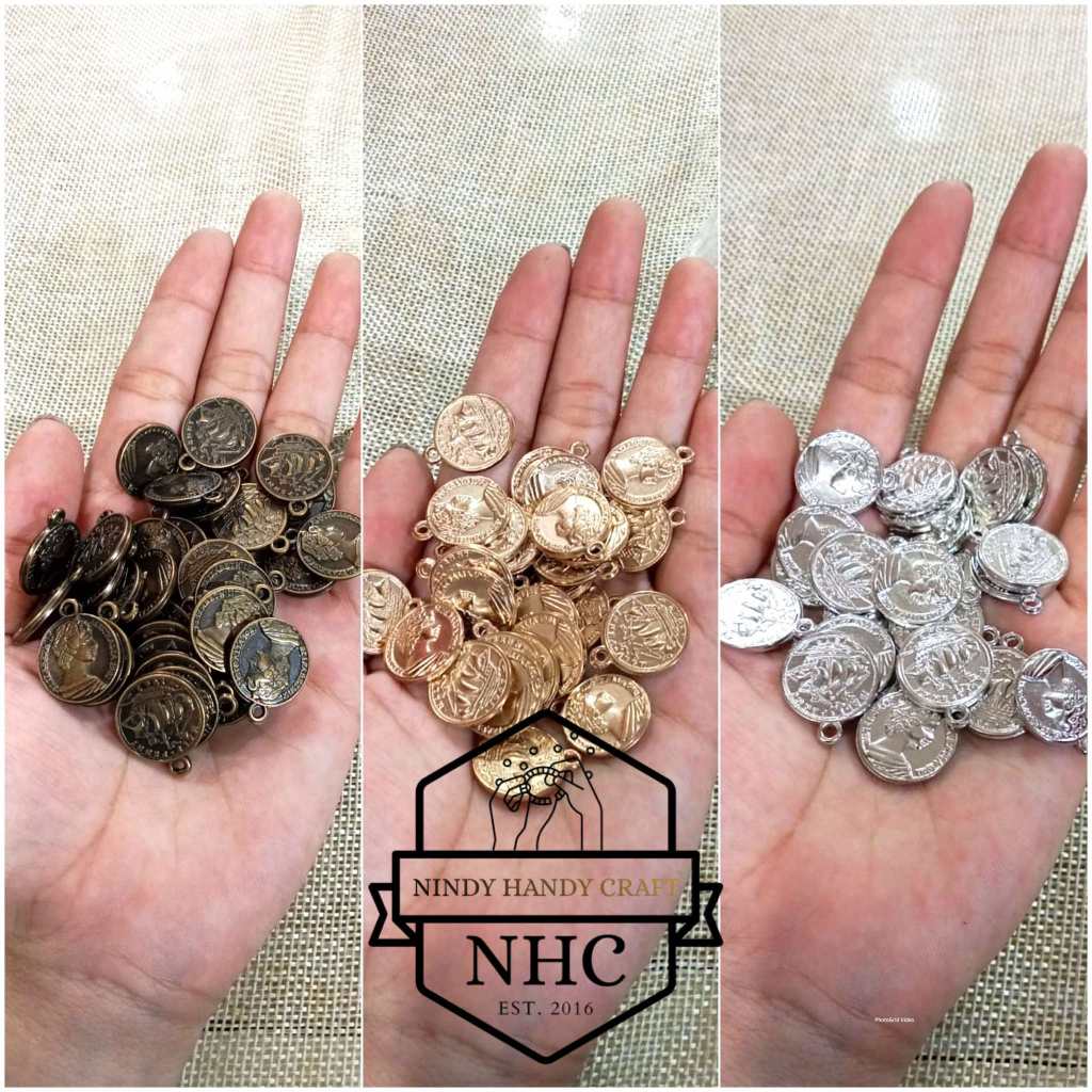 50pcs Gandul Koin Perak 15mm - Koin Perak - Koin China - Koin Lama