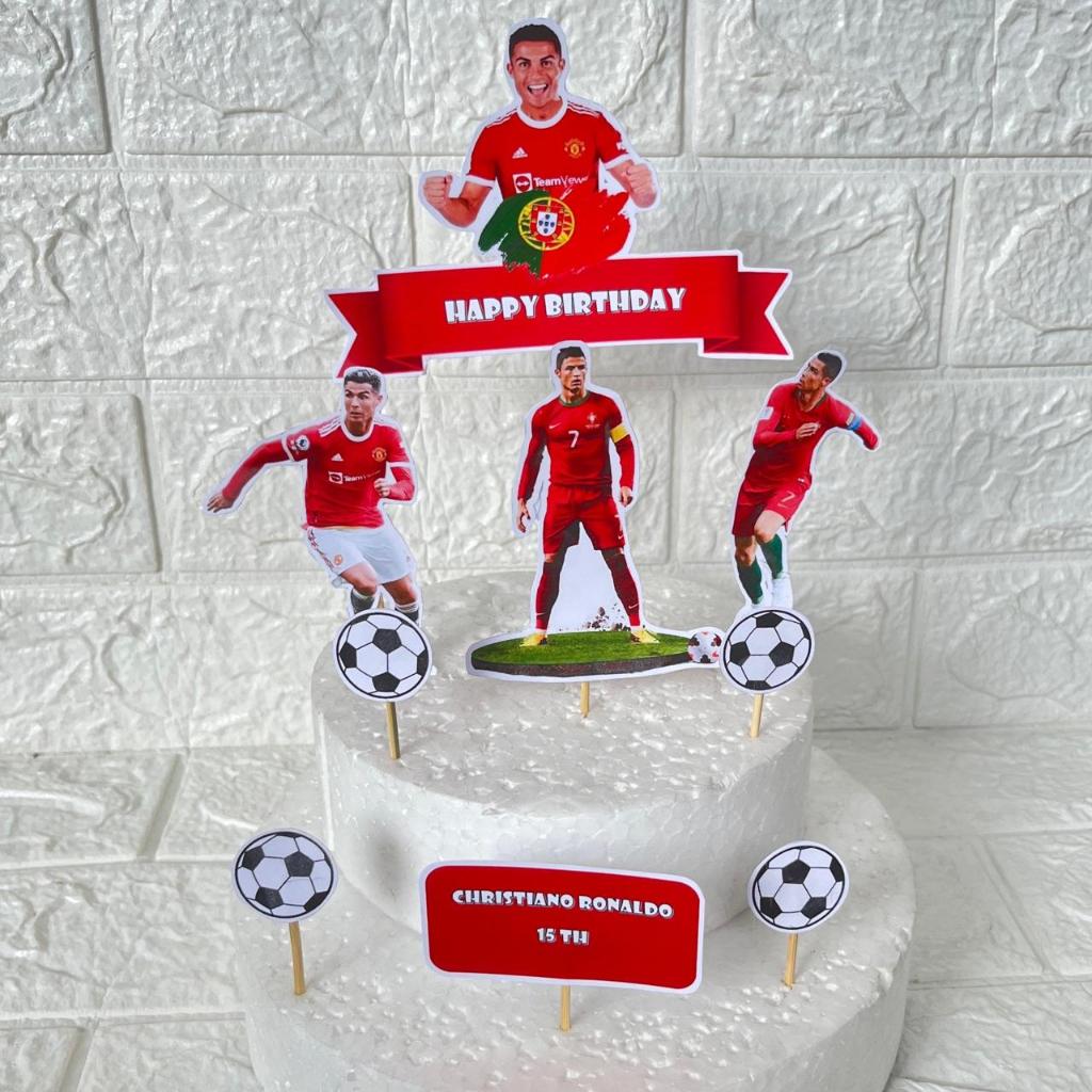 Topper Ulang Tahun Ronaldo / Topper Cake Christiano Ronaldo / CR7