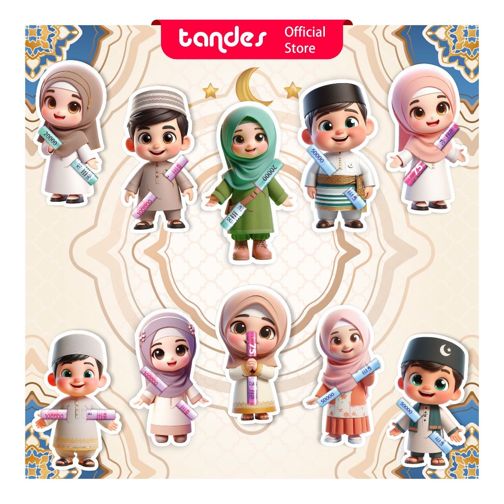 

40 pcs Amplop lebaran 2025 amplop karakter 3d amplop peluk uang angpao lebaran unik gemoy Amplop THR Lebaran Unik