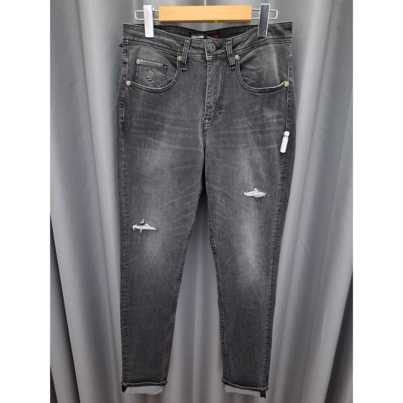 3Second Celana Slim Fit Ripped Jeans Original 060323