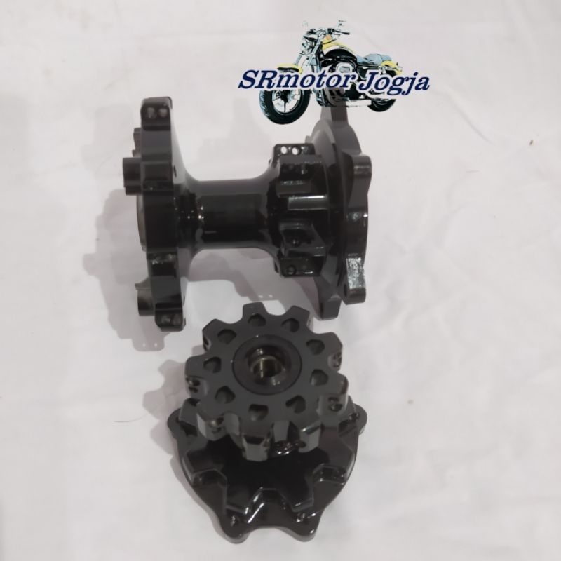 TROMOL CRF 150 SET DEPAN BELAKANG BLACK TROMOL DEPAN BELAKANG HONDA CRF 150 HOLE 36/36 TROMOL CRF HI