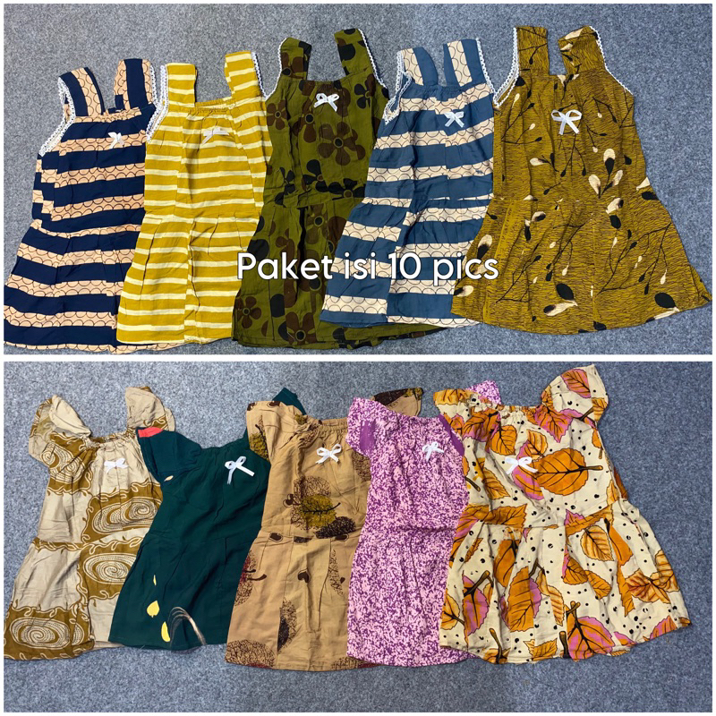 paket daster anak 100rb dapat 10 pics muat 1-3 tahun