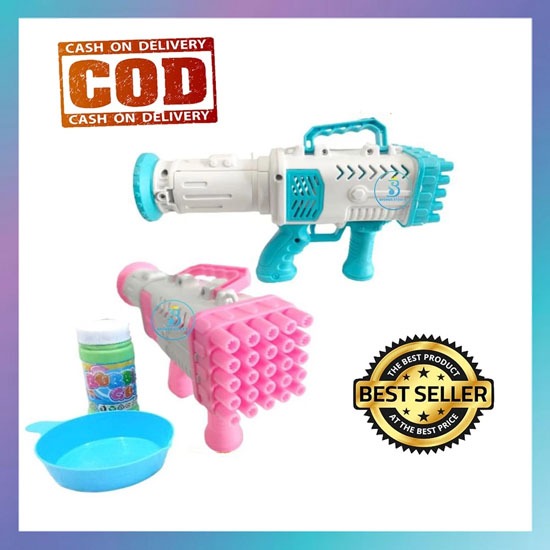 Bubble Gun Basoka Gelembung - Bubble Rocket Machine - Gelembung Bazoka Sabun